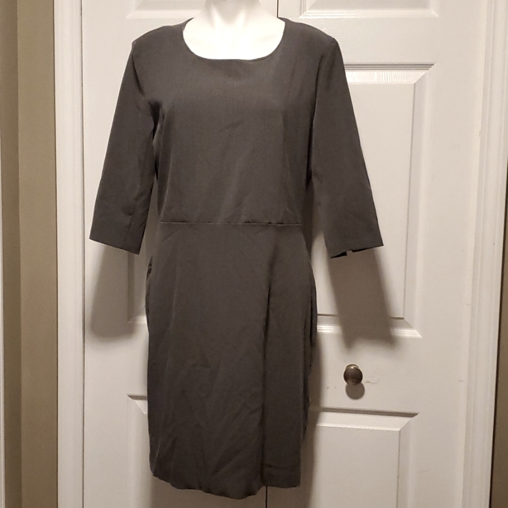 Covington Women's Gray 3/4 Sleeves Dress - Size 16